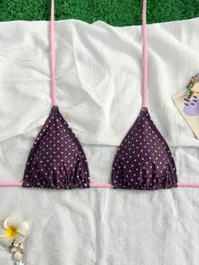 Swim Vcay Áo bikini hai dây chấm bi đen trắng gợi cảm dành cho nữ - Nhiều màu - Xem 2