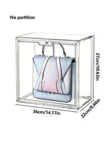 1 Caixa de Armazenamento Acrílica Transparente Multifuncional - Estojo de Exibição à Prova de Poeira para Modelos, Ferramentas e Livros | Recipiente de Armazenamento Transparente, Suporte de Exibição de Produtos, Armazenamento de Bolsas, Armazenamento de Brinquedos, Armazenamento de Calçados, Armazenamento de Cosméticos. - Multicolorido - Visão 2