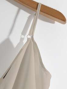 Franclia 女士优雅通勤腰带、吊带背心、上衣 - 杏色 - 查看 3