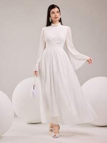 Modelyn Váy thời trang đơn giản cho nữ mặc hàng ngày - trắng - Xem 9