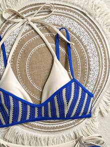 Bonvoyette Bộ bikini hai dây kiểu dáng mùa hè, quần bikini tam giác, đồ bơi dự tiệc, bãi biển ngoài trời, hồ bơi, năm mới, Giáng sinh, gợi cảm, quyến rũ, không gọng, thanh lịch, ngọt ngào, thường ngày, bikini hai dây, đồ bơi - Nhiều màu - Xem 14