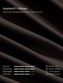 GLOWMODE FeatherFit™- Ribbed Effortless Flow Layering Skirt Yoga Pilates Barre Gym Studio Daily Casual Wear - Brown - View 5