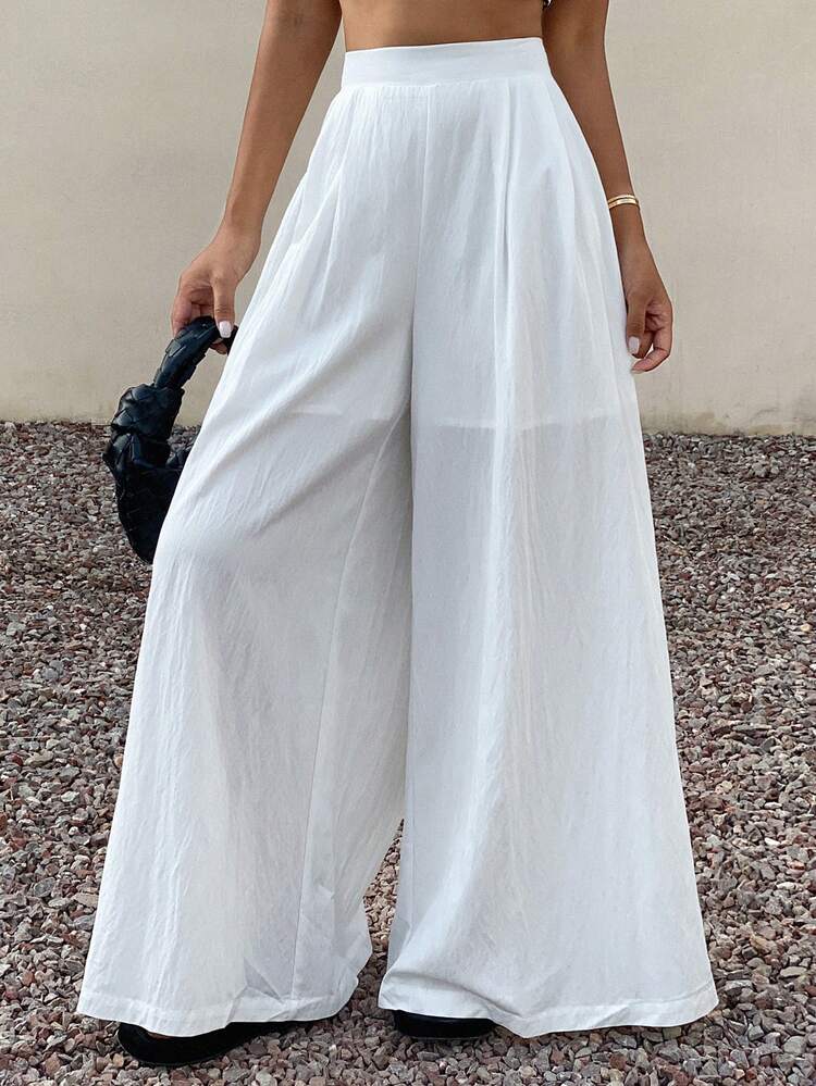 Women's Loose Wide Leg Pants Culottes, Casual Elegant Summer Holiday Trousers