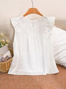 CosyJoli Áo sơ mi tay ngắn màu trơn tối giản cỡ lớn, thích hợp mặc hàng ngày. - trắng - Xem 2