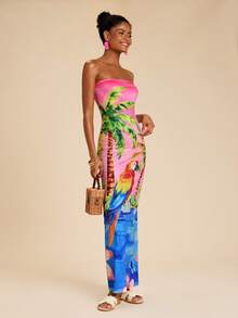 Travachic Fitted Floral Print Dress - Multicolor - View 1