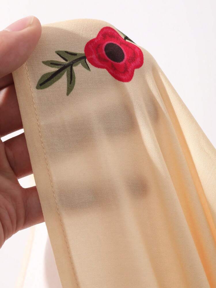 Floral Print Sleeveless Dress, Summer Vacation Style Nightgown For Women