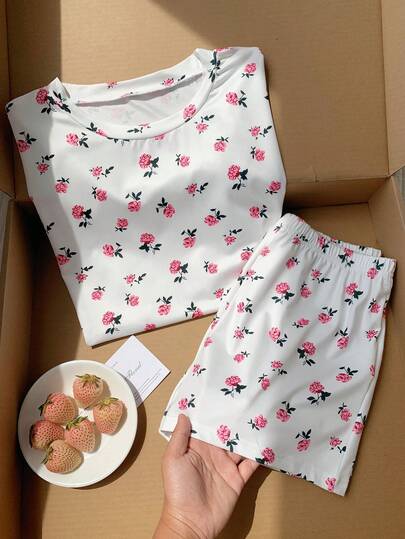 Comfortcana Bộ đồ ngủ/Bộ đồ ngủ in hoa Allover