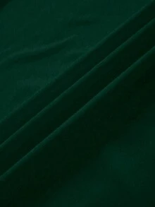 Camiseta casual de mujer de manga corta con cuello redondo y estampado de corazones - Verde militar - Ver 4