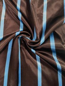 Franclia Pantalones rectos de pierna con cintura ajustable con cordón y estampado de rayas, talla grande - Café integral - Ver 6