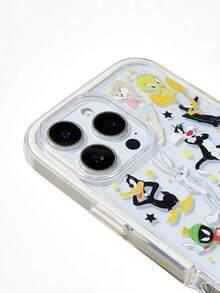 LOONEY TUNES X SHEIN Cute Cartoon Mobile Phone Strap Transparent Mobile Phone Case, Suitable For IPhone 11-17 Pro Max - Multicolor - View 3