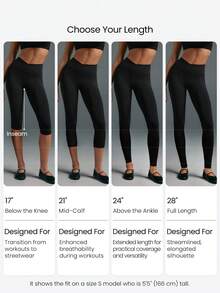 GLOWMODE Leggings Cruzados Con Featherfit™ De 28" - Dark Blue - Ver 2