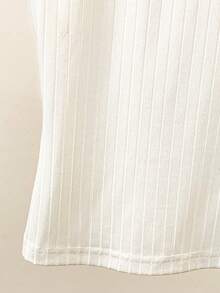 Franclia Blusa de uso diario versátil y casual con bloques de color para mujer - Blanco - Ver 4