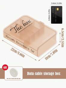 Data Cable Organizer Box, Suitable For Desktop Drawer Headphone Cable Management, Used For Home, Office, Desktop Organization - Multicolor - View 7
