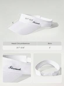 GLOWMODE Tennis Break A Sweat-Wicking Adjustable Sweatband With Embroidered Logo Performance Visor Hat - White - View 5