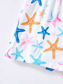 Travachic KIDS Bộ áo liền quần hai dây co giãn, chất liệu dệt kim, in hình hoạt hình dễ thương cho bé gái, thích hợp cho mùa hè. - Nhiều màu - Xem 4