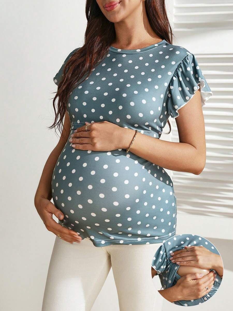 SHEIN Áo cho con bú - màu xanh lá - Xem 1