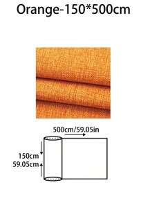 1 tấm vải giả lanh trơn, vải dùng làm khăn trải bàn, đệm, gối, vỏ bọc ghế sofa, vải tự may. - A - Xem 3