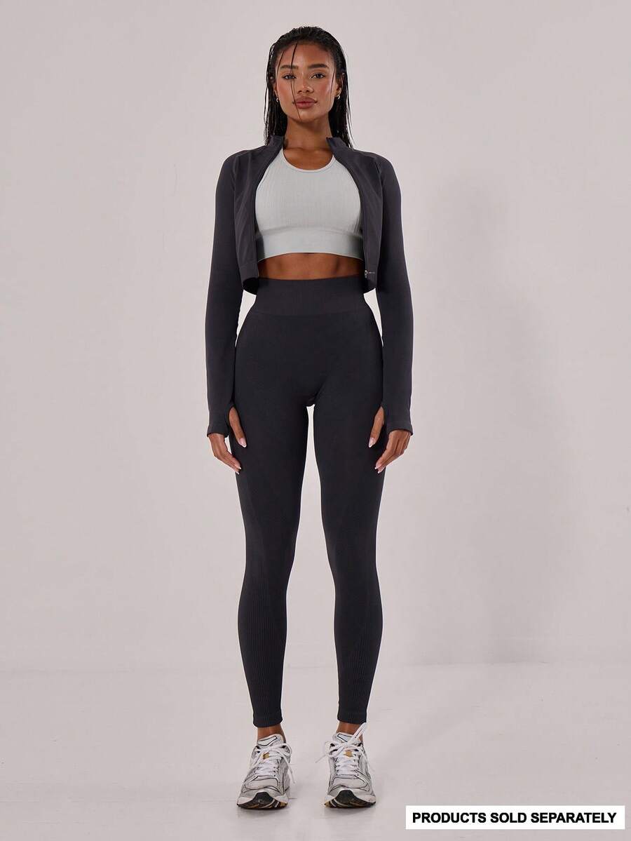 Musera Sport Ribbed High Waist Seamless Active-Wear Leggings Workout Clothes Running Gym Daily Gym Fitness Yoga Pilates Casual