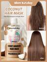 Slow Sunday Coconut Nourishing Hair Mask, Coconut Oil, Protein-Rich Ingredients, Deliver Intense Hydration, Replenish And Strengthen Hair, Suitable For All Hair Types, Good Choice For Wedding, Vacation, Beach, Travel Essentials, Easter Gifts, Suitable For Summer Hair Care