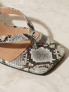 Women Post Toe Heeled Sandals Valentine's Day - Multicolor - View 6