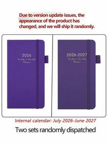 Pocket Calendar - Small Monthly Planner For Purse, Pocket Planner PU Leather Hardcover,School Supplies,Back To School - Multicolor - View 20
