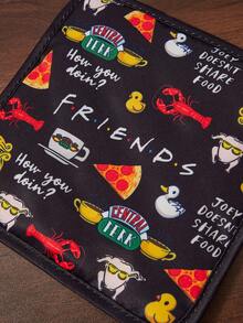 FRIENDS X SHEIN Black Friends Print Kitchen Insulation Set, Oven Gloves/Insulation Mat, A Must For Kitchen Baking, Effectively Isolating Heat Sources, Single/Combination - Multicolor - View 5