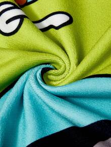 SCOOBY-DOO X SHEIN 1 chiếc khăn tắm in hình xe dễ thương, chất liệu microfiber, thấm hút tốt và nhanh khô, vải dày dặn, thích hợp cho hồ bơi, bãi biển, tắm biển. - màu xanh lá - Xem 7