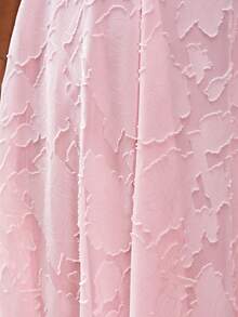 Reflora 大码女士优雅印花连衣裙，夏季婚礼宾客礼服 - 粉色 - 查看 8