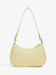 Viva Strut Ladies Shoulder Bag, Stray Bag, Fringed Decorative Pendant, Retro, Classic, Fashionable, Elegant, Simple, Personalized, Versatile, Classic, Suitable For Commuting, Office, Dating, Daily, Shopping, Afternoon Tea And Other Occasions - Butter Yellow - View 3