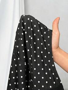 SHEIN Lady 女士波点印花高腰打底裤 - 彩色 - 查看 5