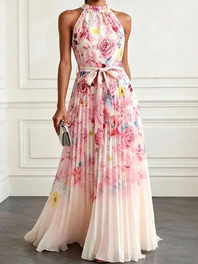 Velvienne Elegant Summer Vacation Dress For Plus-Size Ladies