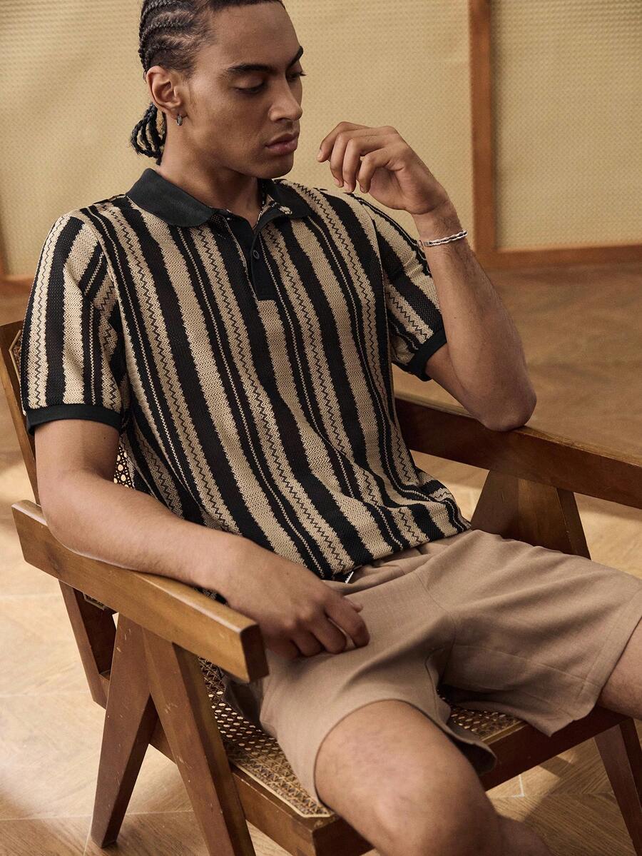 SWAVVY Men Polo Co-Ords - Multicolor - View 1