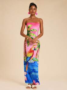 Travachic Fitted Floral Print Dress - Multicolor - View 5
