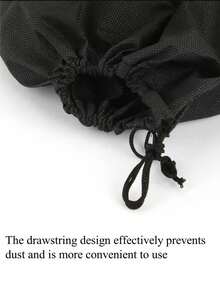 30/50Pcs Portable Dust-Proof Drawstring Shoe Bag, Organizing Bag, Non-Woven Fabric Shoe Storage Bag, Suitable For Sports Shoes And Boots. - Black - View 7