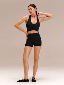 GLOWMODE Sujetador Deportivo Featherfit™ Ruched Racerback - Negro - Ver 9