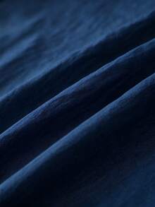 Franclia Blus Putih Bertekstur Tenun dengan Tali Serut dan Pinggang Elastis, Tanpa Lengan, Elegan untuk Wanita, Musim Semi/Panas - Navy Blue - View 5