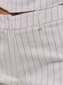 MUSERA Stripe Low Rise Micro Shorts Spring Summer Daily Girly Vacation Spring Casual Holiday - White - View 6