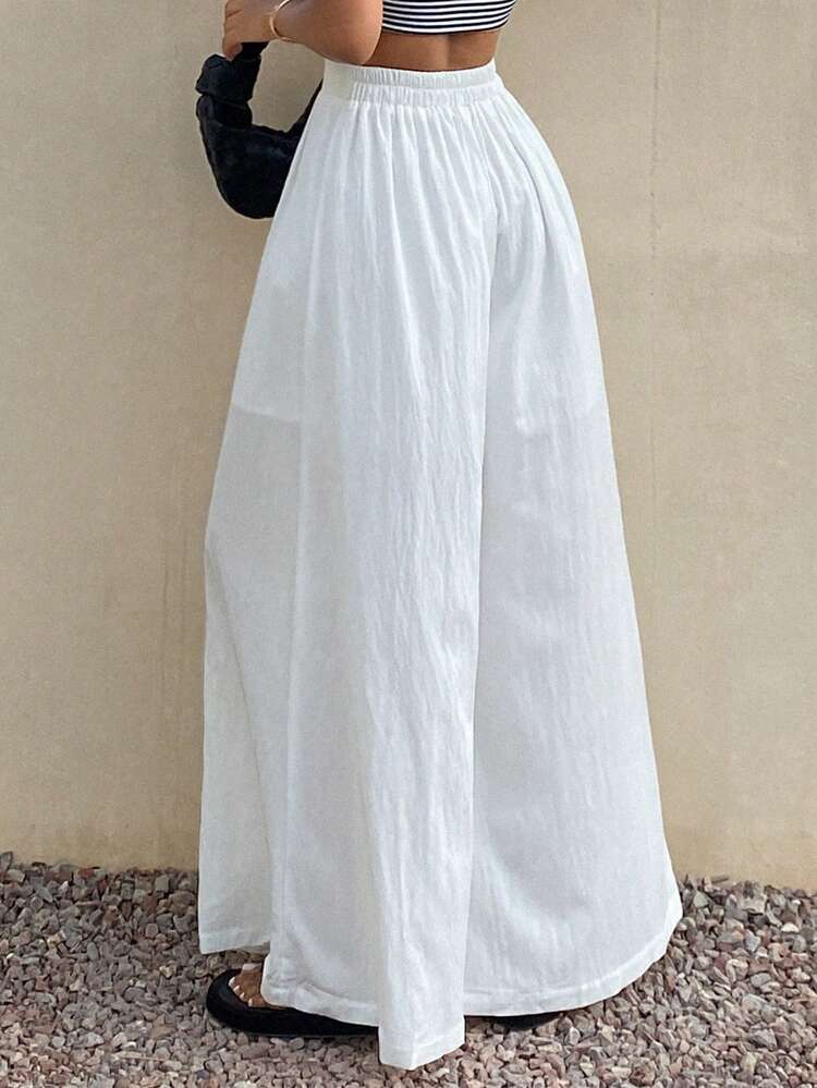 Women's Loose Wide Leg Pants Culottes, Casual Elegant Summer Holiday Trousers