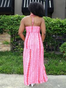 Steph T Summer Beach Dress Dopamine Dress For Women With Straps Maxi Women Outfit Party - Pink - View 2