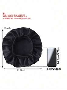SHEIN 1/2 piezas Gorro de seda para dormir, gorros de satén para el cabello, gorro de dormir de seda con banda elástica suave, envoltura de cabello de seda para cabello rizado, gorros para el cabello para mujeres que duermen, envoltura de cabello de seda, gorro de dormir de seda de banda ancha elástica, suave y transpirable, ideal para preservar los rizos durante la noche, gorros de ducha para todas las estaciones, cómodo para pacientes de quimioterapia (Negro/Polvo) - Rosa - Ver 2