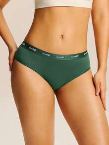 LUVLETTE 3-Pack Soft Cotton Mid-Waist Cheeky Women Underwear Panties Set - Multicolor - View 8