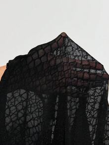 Femmeiva 小众奢华不对称褶皱修身连体裤 - 黑色 - 查看 7
