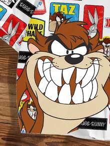 LOONEY TUNES X SHEIN Manfinity Joysei Áo sơ mi nam tay ngắn dáng lửng, in họa tiết toàn thân, cài cúc phía trước. - Nhiều màu - Xem 4