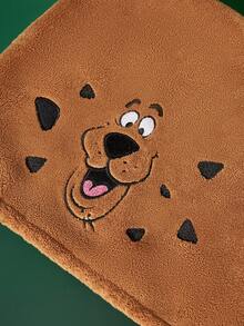 SCOOBY-DOO X SHEIN 1Pc Cute Cartoon Embroidered Dry Hair Cap, Super Absorbent Dry Hair Cap, Suitable For Various Hair Qualities And Quantities, Water Absorption And Easy Drying - Brown - View 7