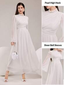 Modelyn Váy thời trang đơn giản cho nữ mặc hàng ngày - trắng - Xem 2
