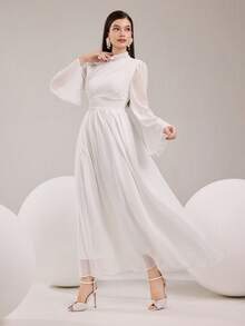 Modelyn Váy thời trang đơn giản cho nữ mặc hàng ngày - trắng - Xem 6