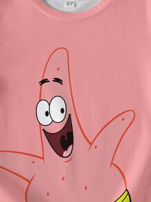 SpongeBob SquarePants | SHEIN 男童可爱卡通印花圆领短袖T恤，多件装，夏季 - 彩色 - 查看 12