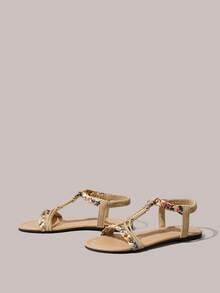 Styleloop Brown Sandals Summer Open-Toed Bohemian Vacation Shoes Cross-Strap Black Straw Shoes Hemp Rope Woven Soft-Soled Outer Wear Slippers Holiday Travel Essential Boho Cowgirl Outfit Summer Shoes - Shallow card - View 2