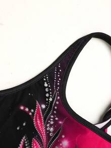 Đầm thể thao thường ngày màu trơn kiểu racerback cho bé gái tuổi teen - màu đen - Xem 6