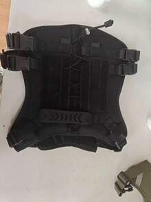 1pc Black Pet Chest And Back Strap, Simple Outdoor Training Adjustable Large Dog Vest For Walking And Training - Black - View 7